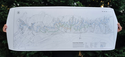 Forest Park Trail Map (Wall Print)